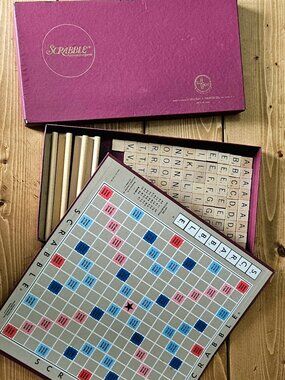Vintage Rare 1950s Scrabble Board Game Selchow and Righter